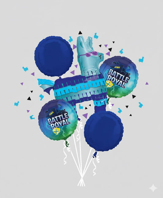 Battle Royal Llama 5 Piece Balloon Bouquet.