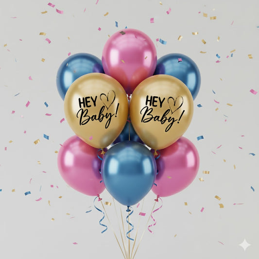 Hey Baby Gender Reveal Balloon Bouquet