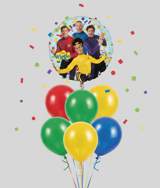 The Wiggles Birthday Party Balloon Bouquet.